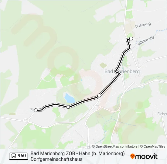 960 Bus Line Map