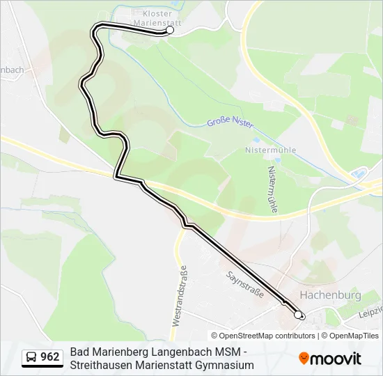 962 Bus Line Map