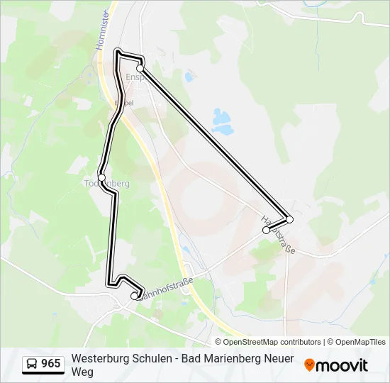 965 Bus Line Map