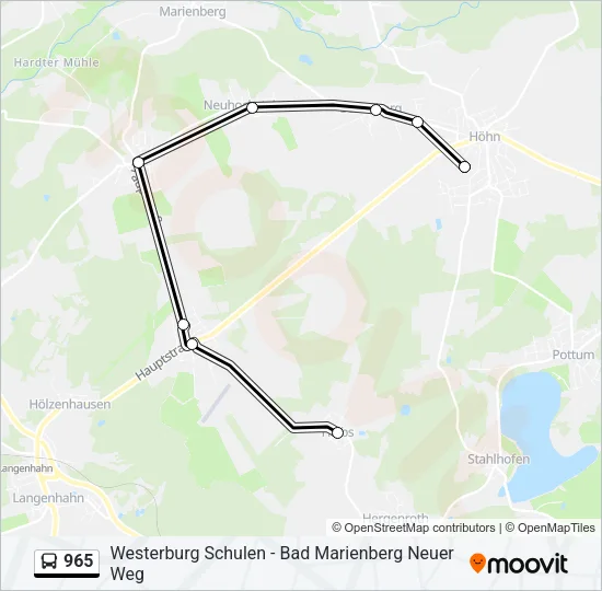 965 Bus Line Map