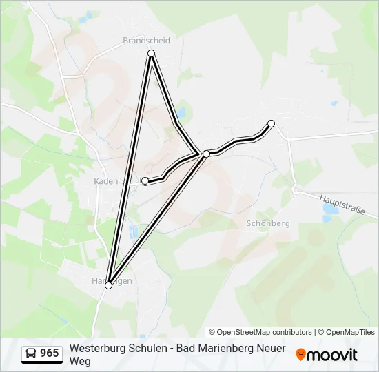 965 Bus Line Map