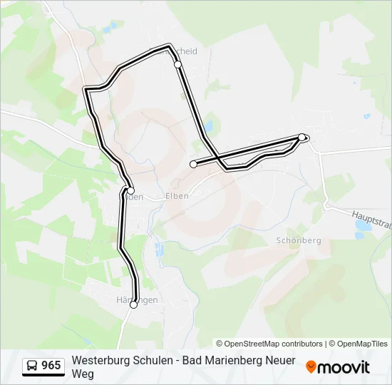 965 Bus Line Map