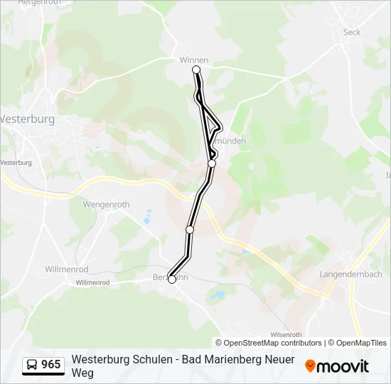 965 Bus Line Map