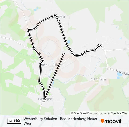 965 Bus Line Map