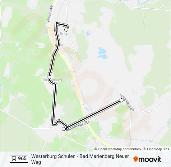 965 Bus Line Map
