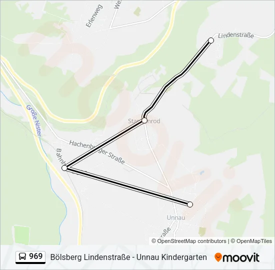 969 Bus Line Map