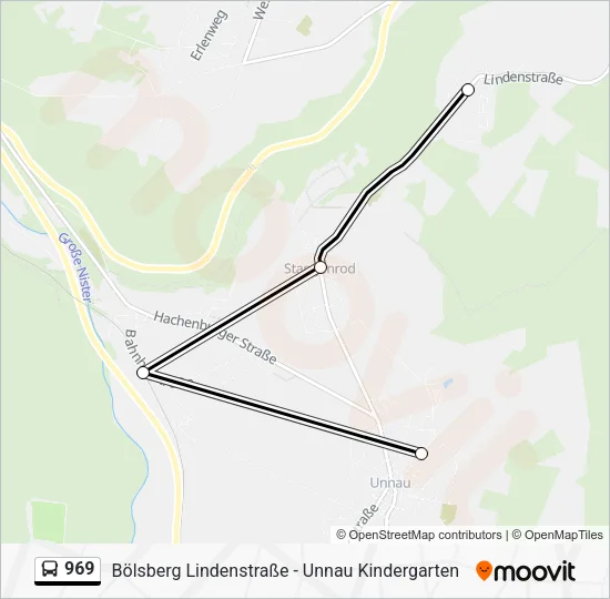 969 Bus Line Map