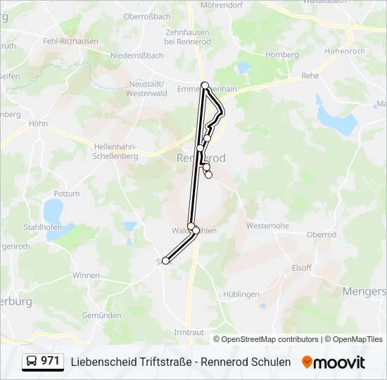 971 Bus Line Map