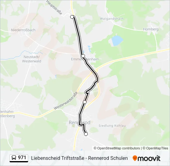 971 Bus Line Map