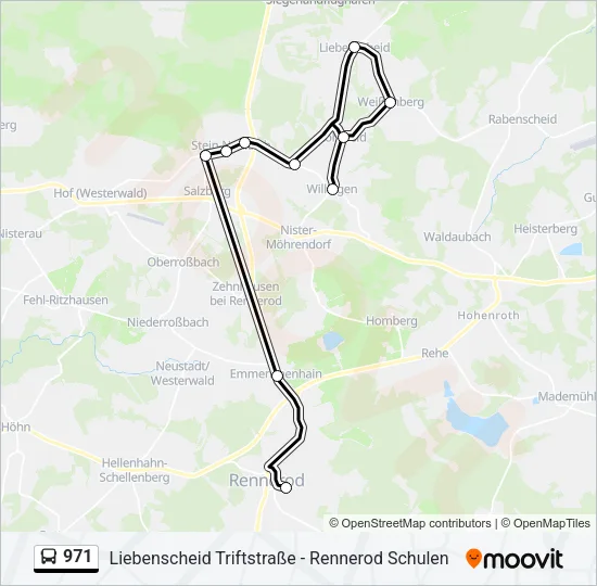 971 Bus Line Map