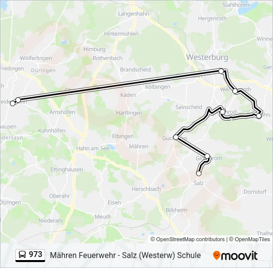 973 Bus Line Map