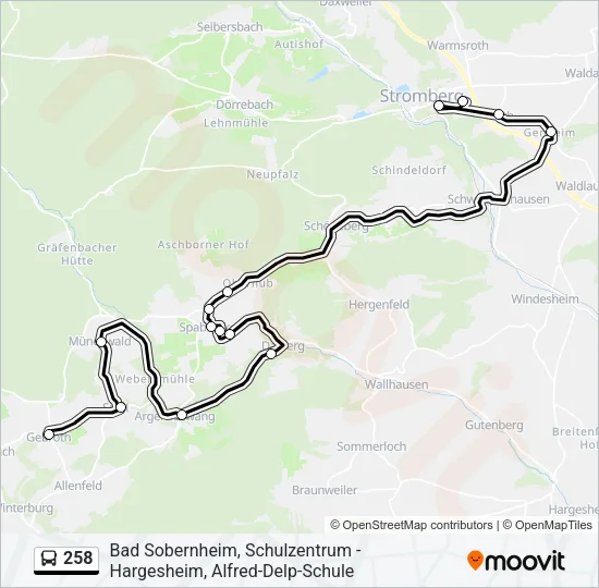 258 Bus Line Map