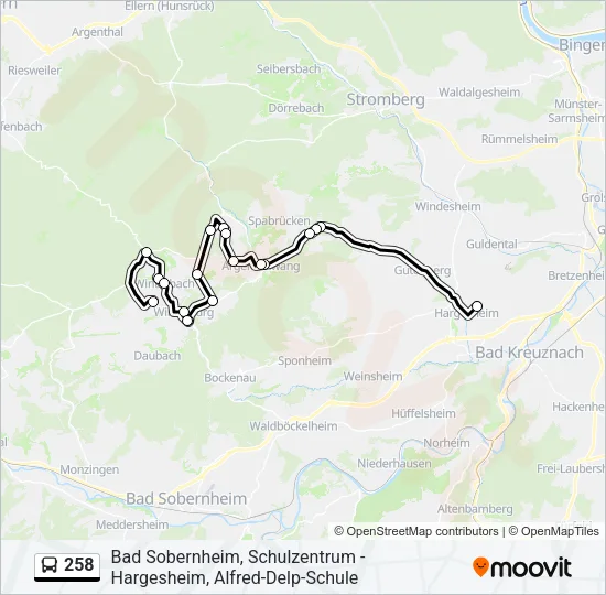 258 Bus Line Map