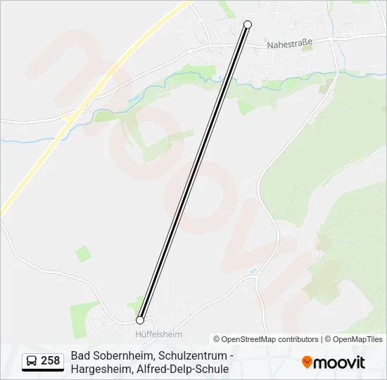 258 Bus Line Map