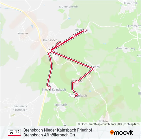 12 Bus Line Map