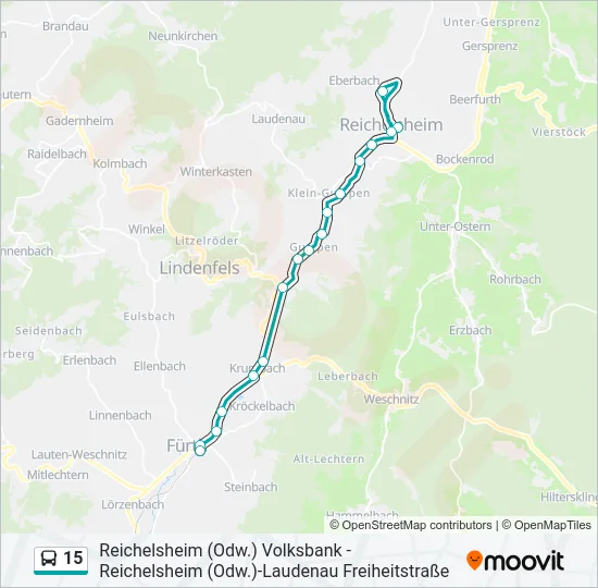 15 Bus Line Map