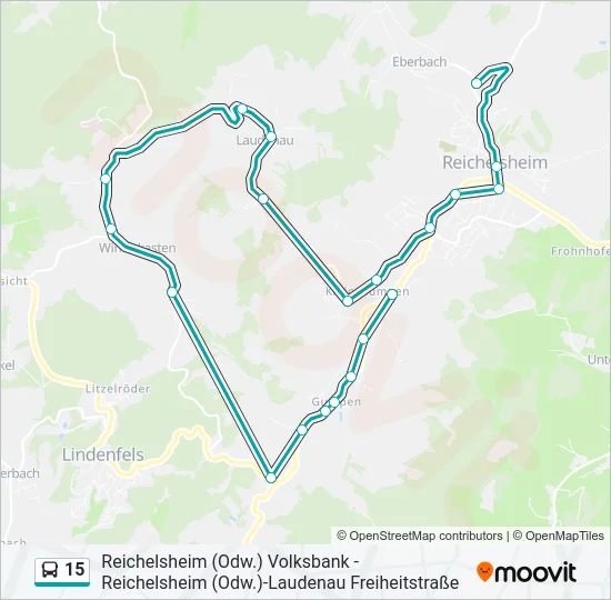 15 Bus Line Map