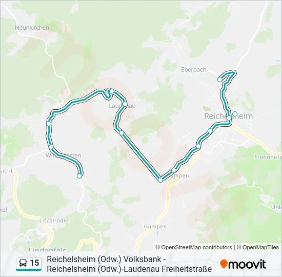 15 Bus Line Map