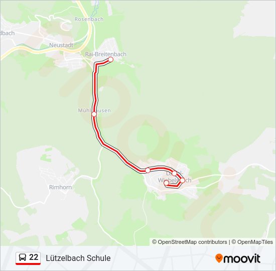 22 Bus Line Map