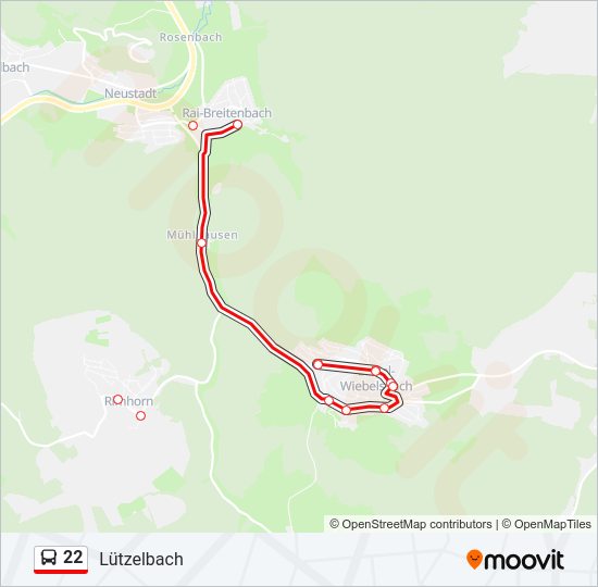 22 Bus Line Map