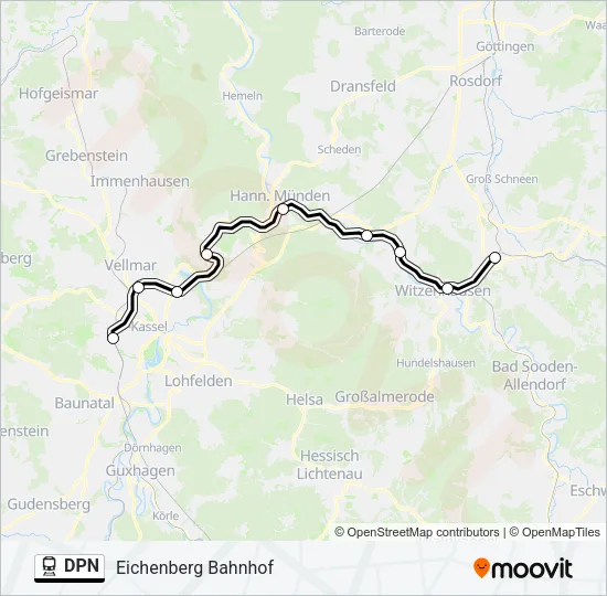 Bahnlinie DPN Karte
