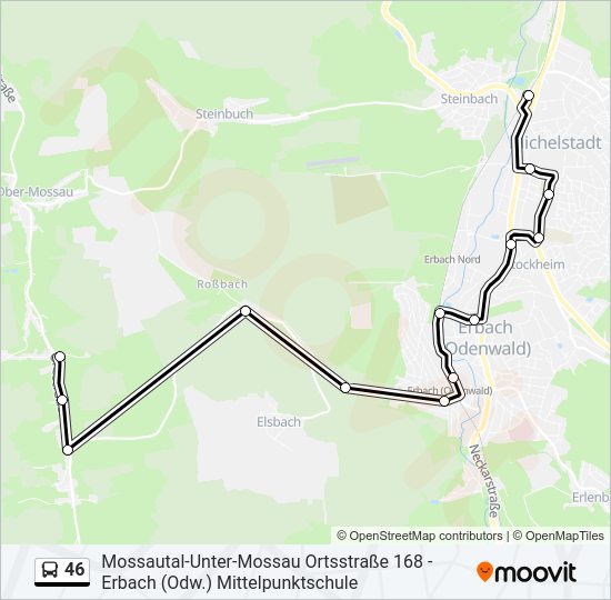 Автобус 46: карта маршрута