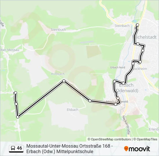 46 Bus Line Map