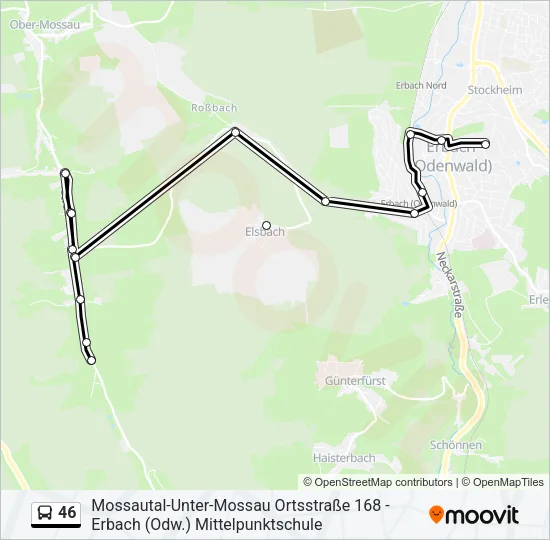 46 Bus Line Map