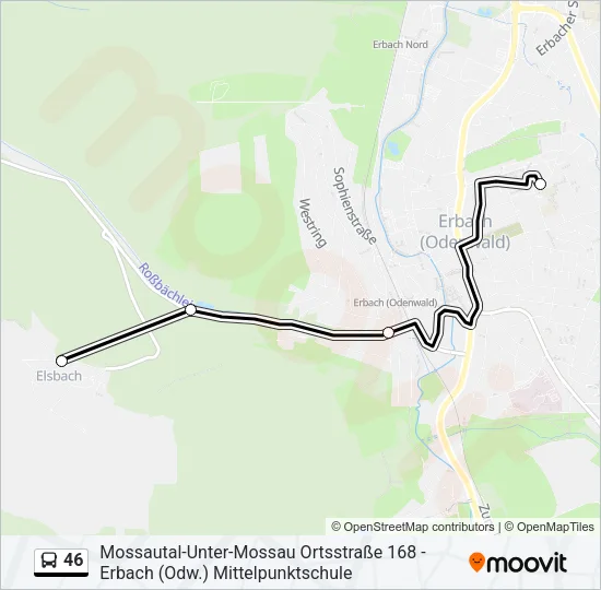 46 Bus Line Map