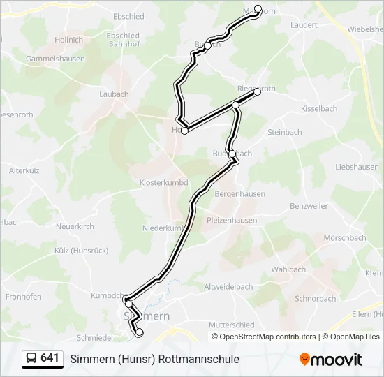 641 Bus Line Map