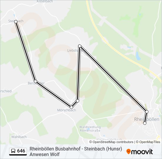 646 Bus Line Map