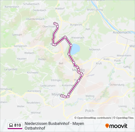 810 Bus Line Map