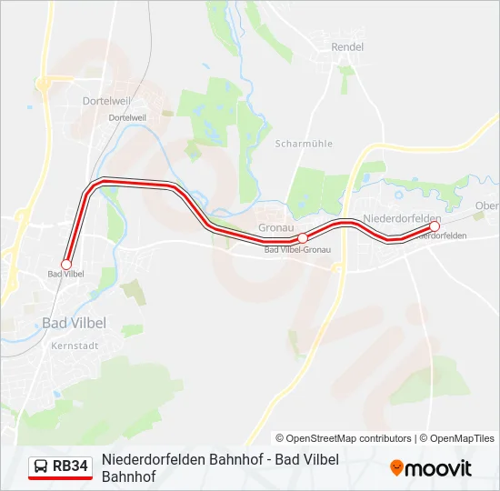RB34 Bus Line Map
