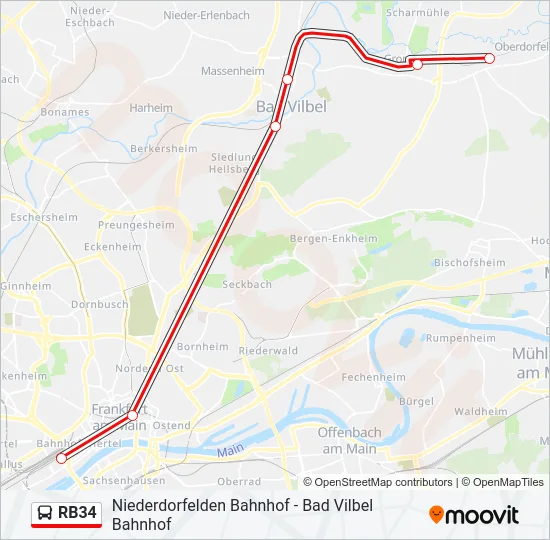 RB34 Bus Line Map