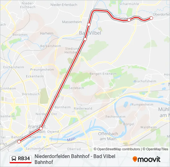 RB34 Bus Line Map