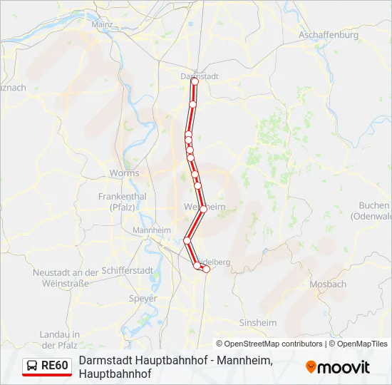 RE60 Bus Line Map