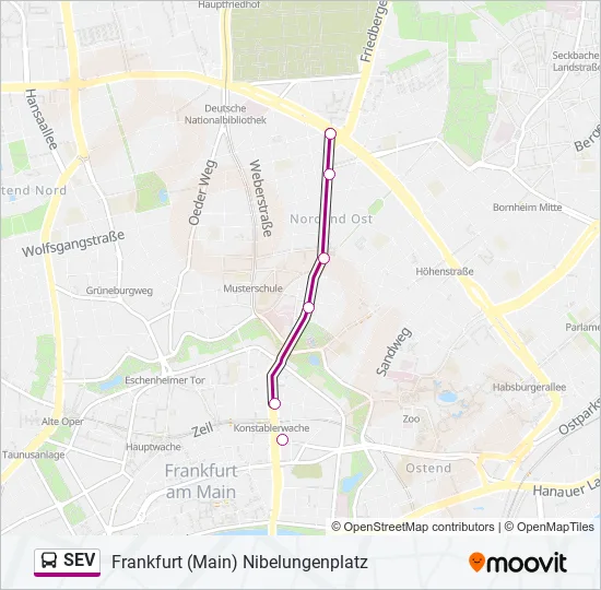 SEV Bus Line Map