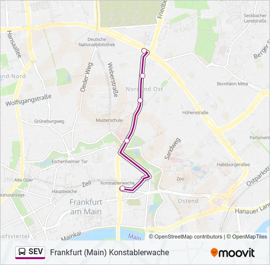 SEV Bus Line Map