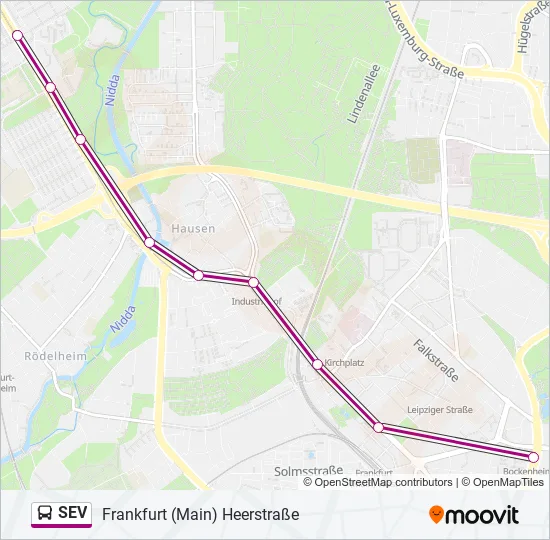 SEV Bus Line Map
