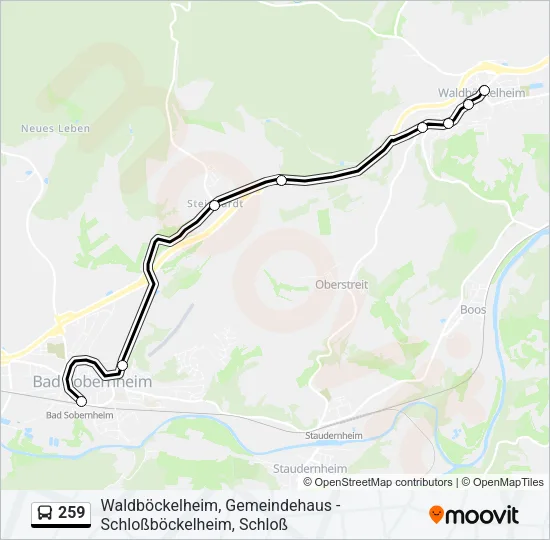 259 Bus Line Map