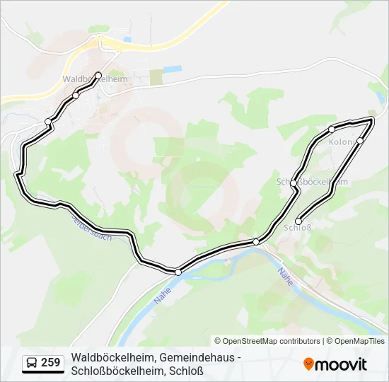 259 Bus Line Map