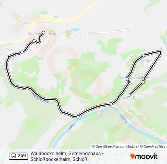 259 Bus Line Map