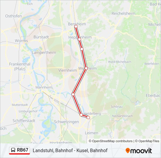 RB67 Bus Line Map