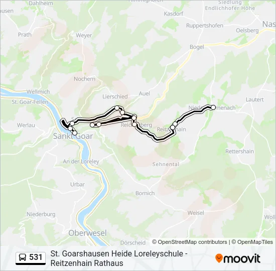 531 Bus Line Map