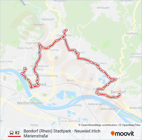 82 Bus Line Map