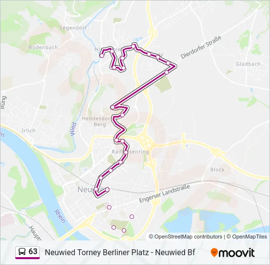 63 Bus Line Map