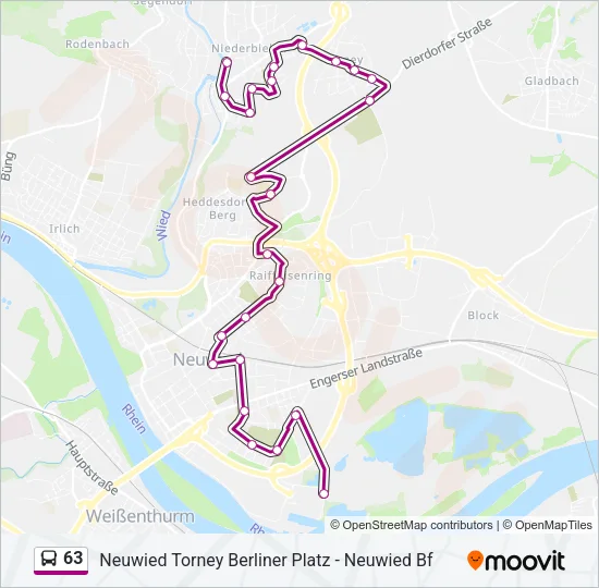 63 Bus Line Map