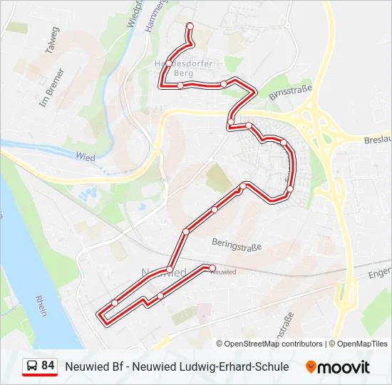 84 Bus Line Map