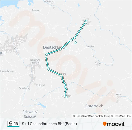 18 Train Line Map