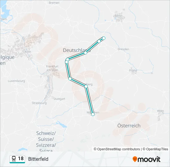 18 Train Line Map